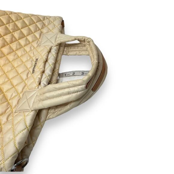 MZ Wallace Sutton Deluxe Small Quilted Gradient Sunflower Yellow Travel Bag - Picture 10 of 13